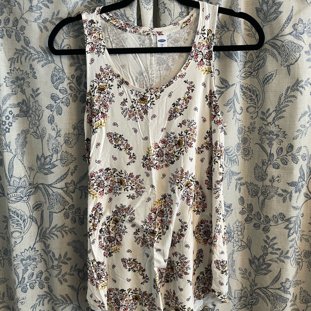 Old Navy Floral Tank Top - Cream